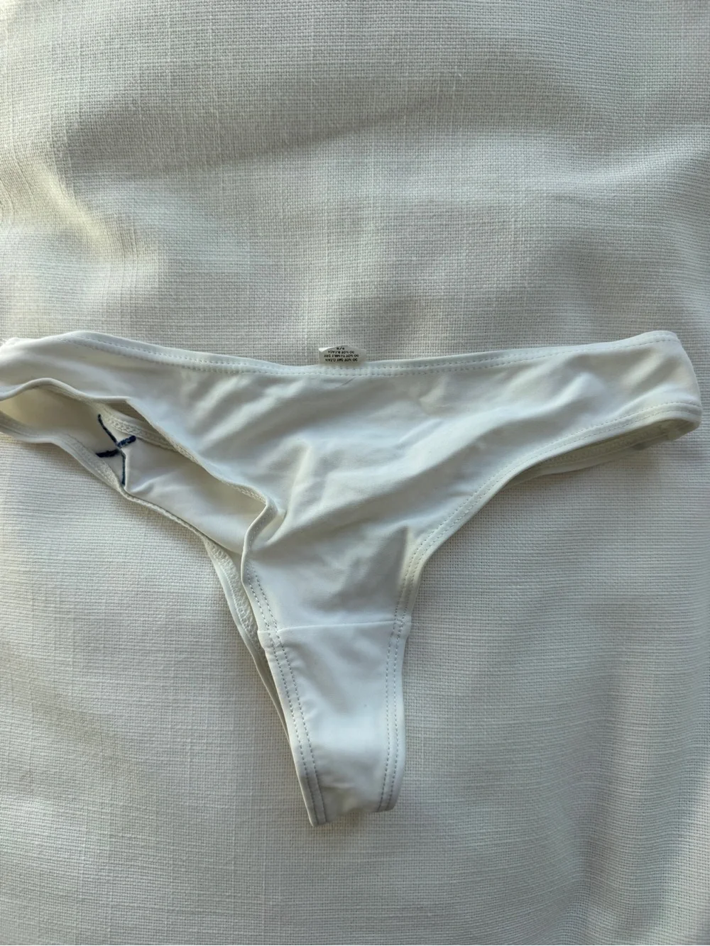 NEW White swimsuit Bikini Bottom with Navy X Accent size small